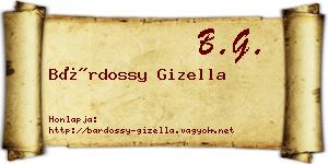 Bárdossy Gizella névjegykártya