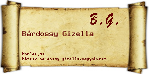 Bárdossy Gizella névjegykártya