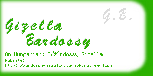 gizella bardossy business card